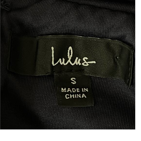 Lulu's dress Made My Impression Gown velvet dark blue Small S - Picture 5 of 5